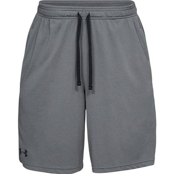 UNDER ARMOUR MEN'S TECH MESH SHORTS - SIZE: MEN M - PITCH GRAY BLACK (WH275) - Picture 1 of 4
